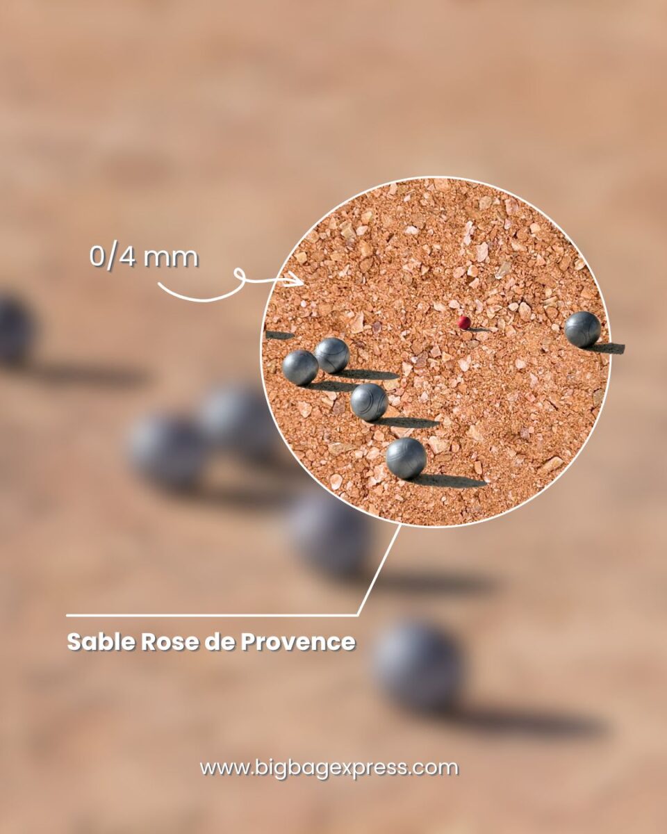Sable rose de provence petanque